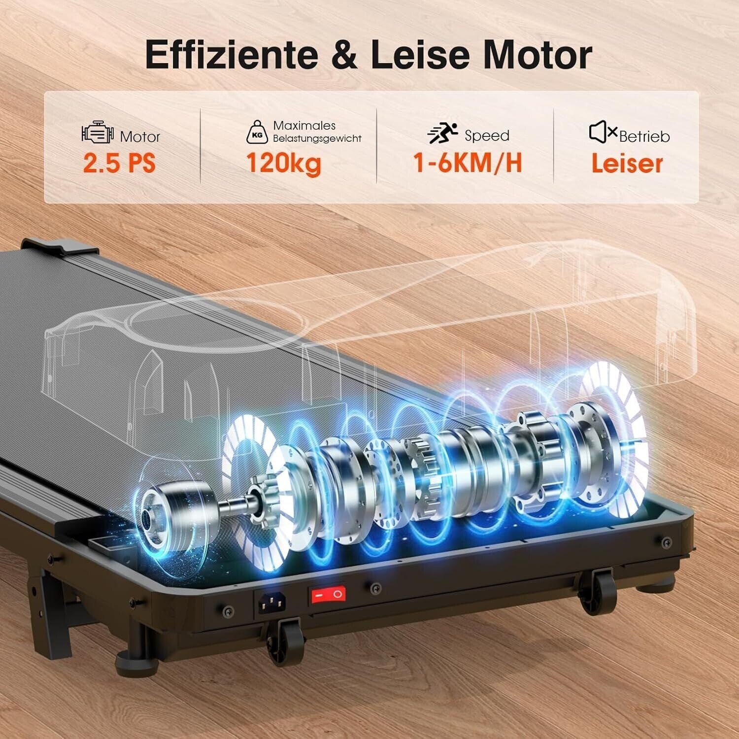 Motorisiertes Laufband Walking Pad Fitness Elektrisch Laufband Für Home Office