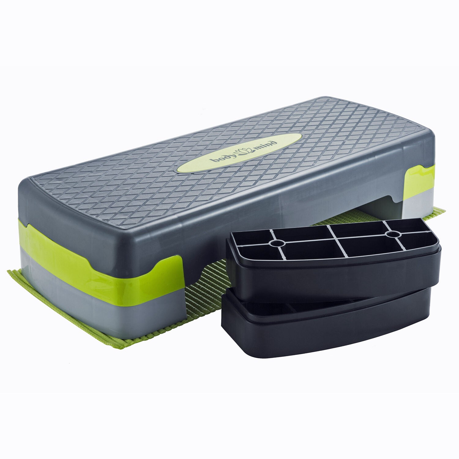 Aerobic Step Elite Steppbrett Fitness Stepper-Brett + Antirutsch-Mat