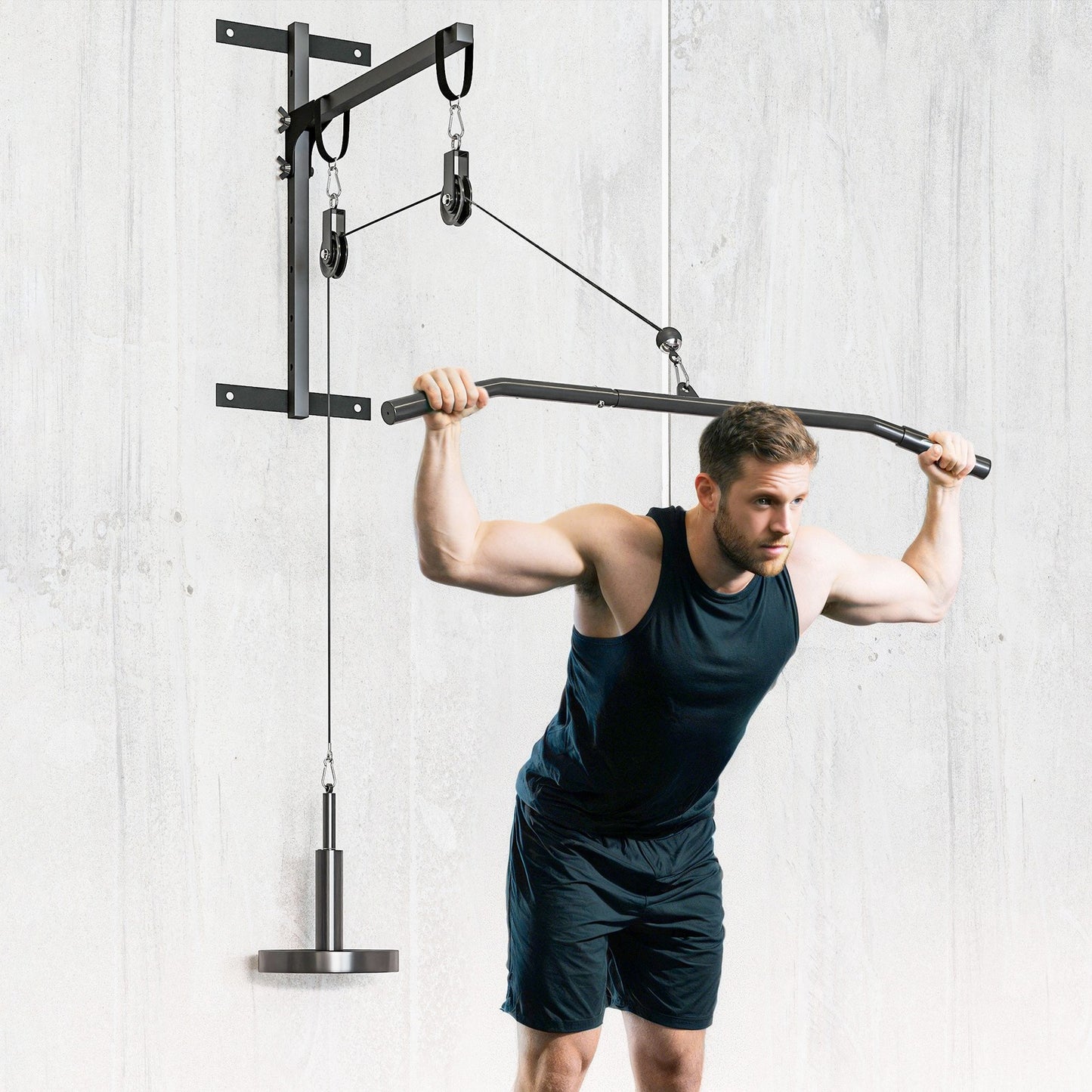 Fitness Latzug Gym Fitnesssgeräte Kabelzug Pulley System Arm Krafttraining