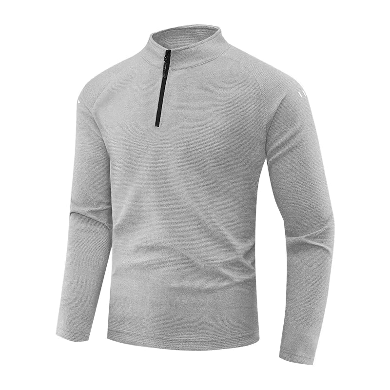 Running Long Sleeve T-Shirt Reflective Men Sportswear Breathable Black Coat Gym Jogging Male Gym Fitness Spring Autumn Clothing